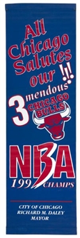 1993 Chicago Bulls 3X World Championship Street Banner